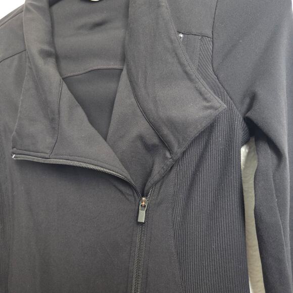 Athleta Intention Asymmetrical Zip Jacket Black Women’s XS - Picture 2 of 11